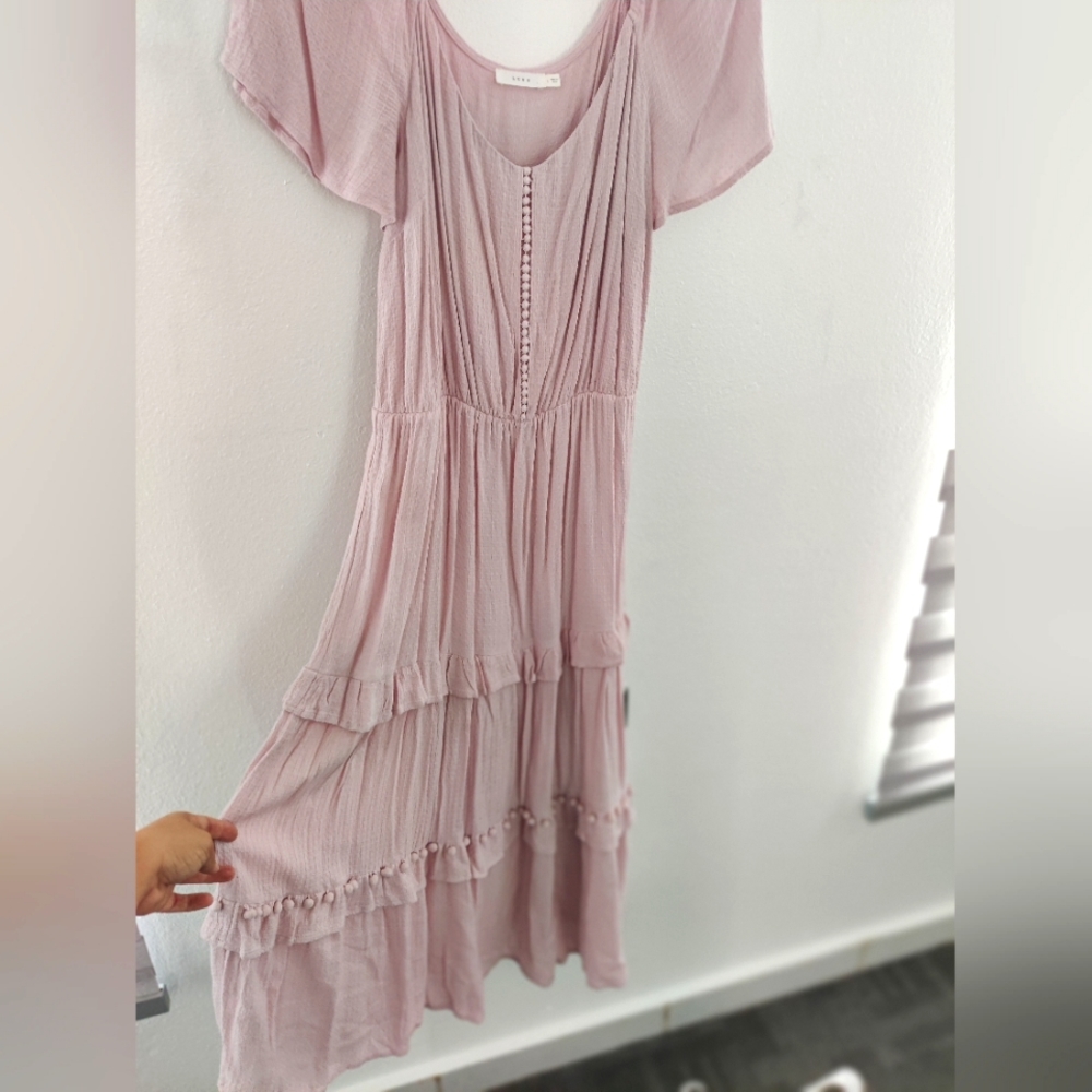 Pink Maxi Boho Dress